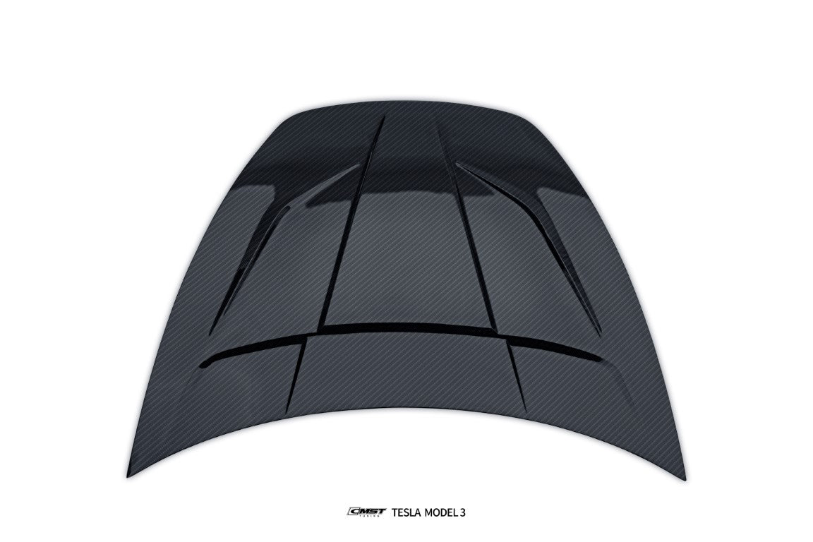 CMST - TESLA MODEL 3 HIGHLAND 2024+ CARBON FIBRE HOOD BONNET V1 - Aero Carbon UK