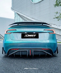 CMST - TESLA MODEL 3 HIGHLAND 2024+ CARBON FIBRE REAR DIFFUSER AND REAR SIDE SKIRTS - Aero Carbon UK