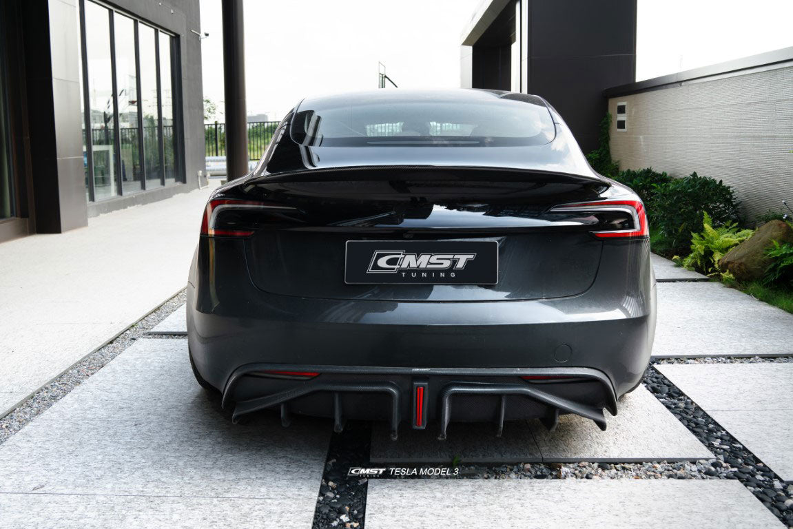 CMST - TESLA MODEL 3 HIGHLAND 2024+ CARBON FIBRE SPOILER V3 - Aero Carbon UK