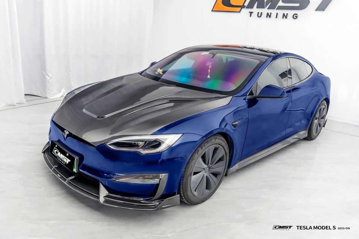 CMST - TESLA MODEL S 3RD GEN CARBON FIBRE FRONT LIP - Aero Carbon UK