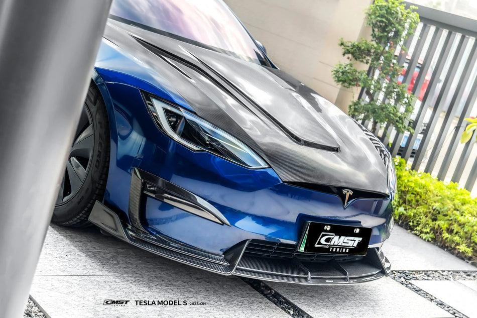 CMST - TESLA MODEL S 3RD GEN CARBON FIBRE FRONT LIP - Aero Carbon UK