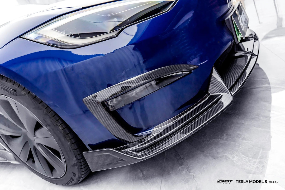 CMST - TESLA MODEL S 3RD GEN CARBON FIBRE FRONT LIP - Aero Carbon UK
