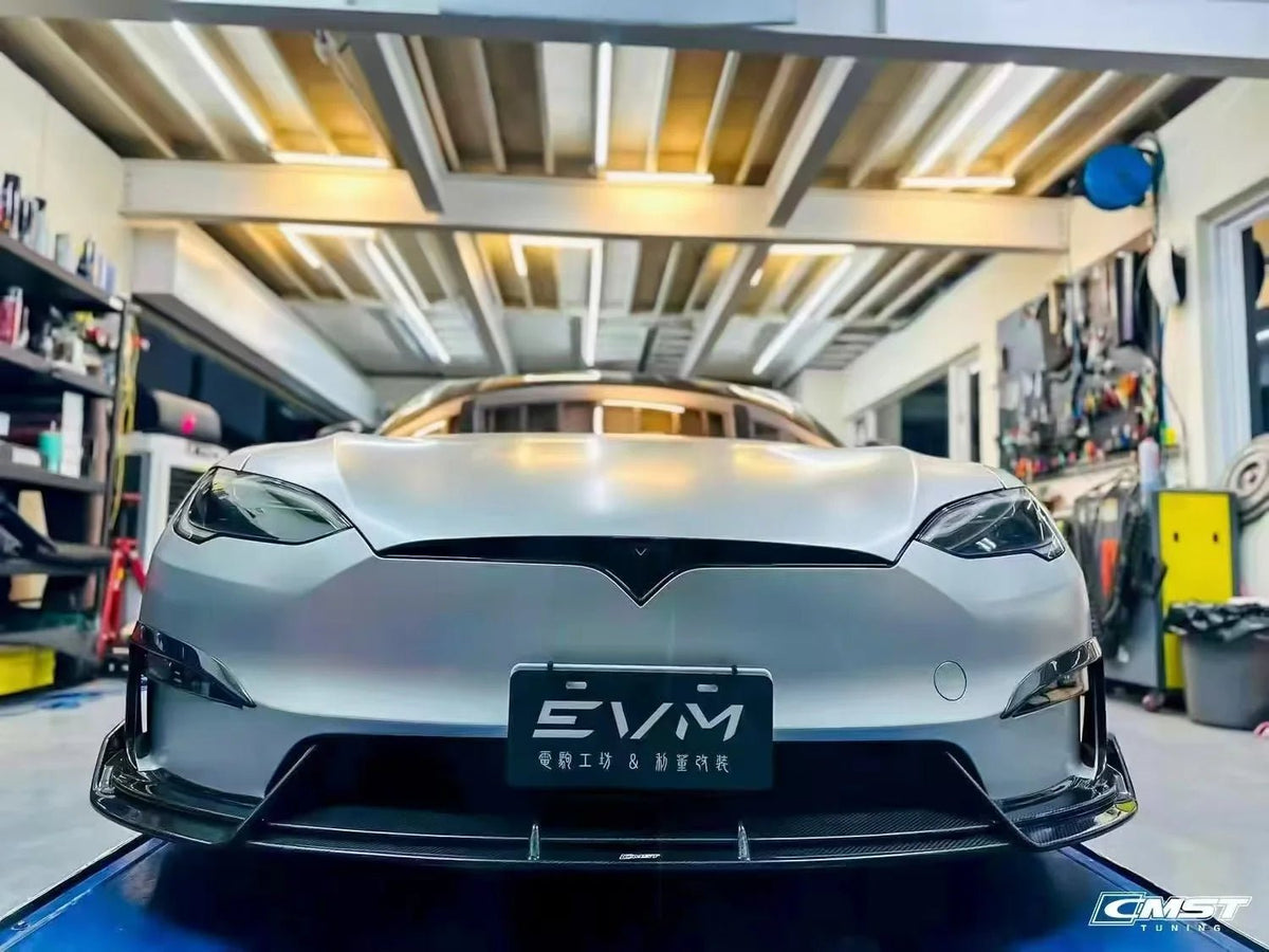 CMST - TESLA MODEL S 3RD GEN CARBON FIBRE FRONT LIP - Aero Carbon UK