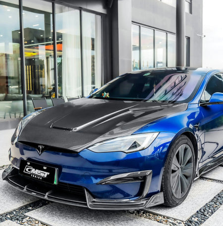 CMST - TESLA MODEL S 3RD GEN CARBON FIBRE FRONT LIP - Aero Carbon UK