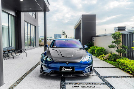 CMST - TESLA MODEL S 3RD GEN CARBON FIBRE FRONT LIP - Aero Carbon UK