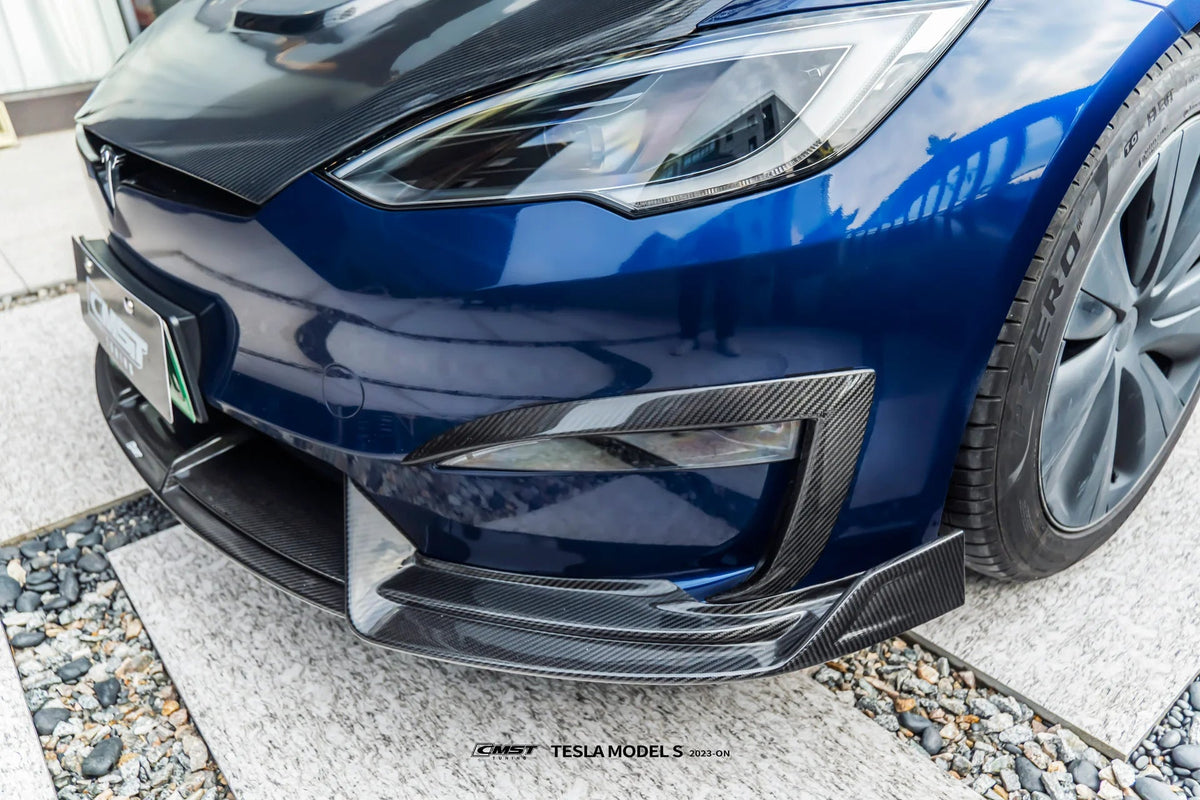 CMST - TESLA MODEL S 3RD GEN CARBON FIBRE FRONT LIP - Aero Carbon UK