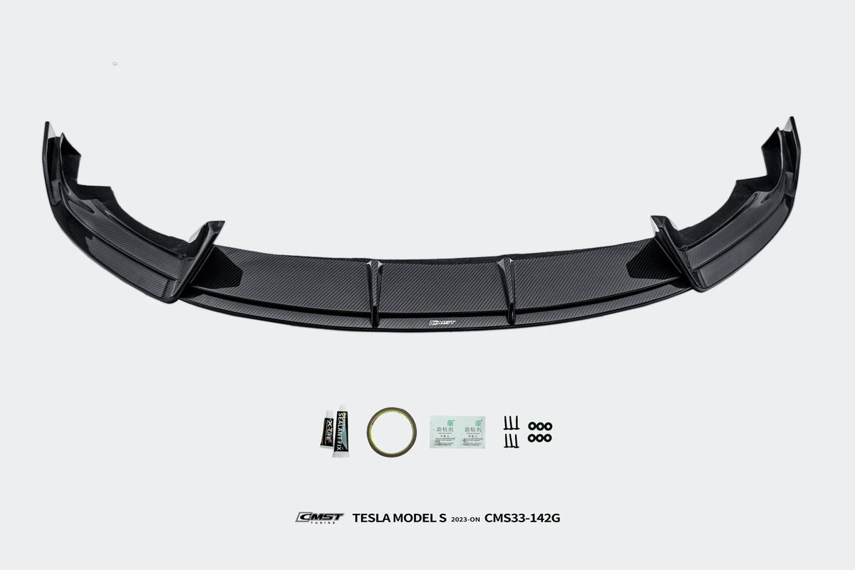 CMST - TESLA MODEL S 3RD GEN CARBON FIBRE FRONT LIP - Aero Carbon UK