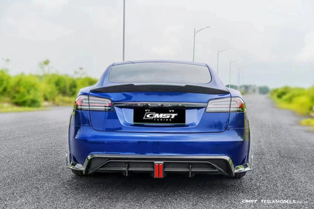CMST - TESLA MODEL S 3RD GEN CARBON FIBRE REAR DIFFUSER & REAR SIDE WINGLETS - Aero Carbon UK
