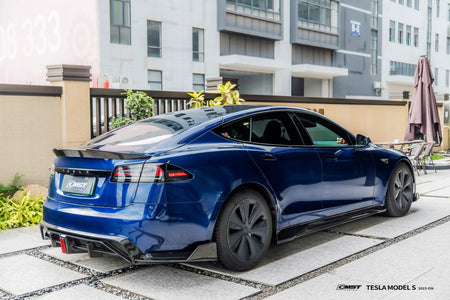 CMST - TESLA MODEL S 3RD GEN CARBON FIBRE REAR DIFFUSER & REAR SIDE WINGLETS - Aero Carbon UK