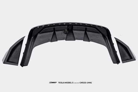 CMST - TESLA MODEL S 3RD GEN CARBON FIBRE REAR DIFFUSER & REAR SIDE WINGLETS - Aero Carbon UK
