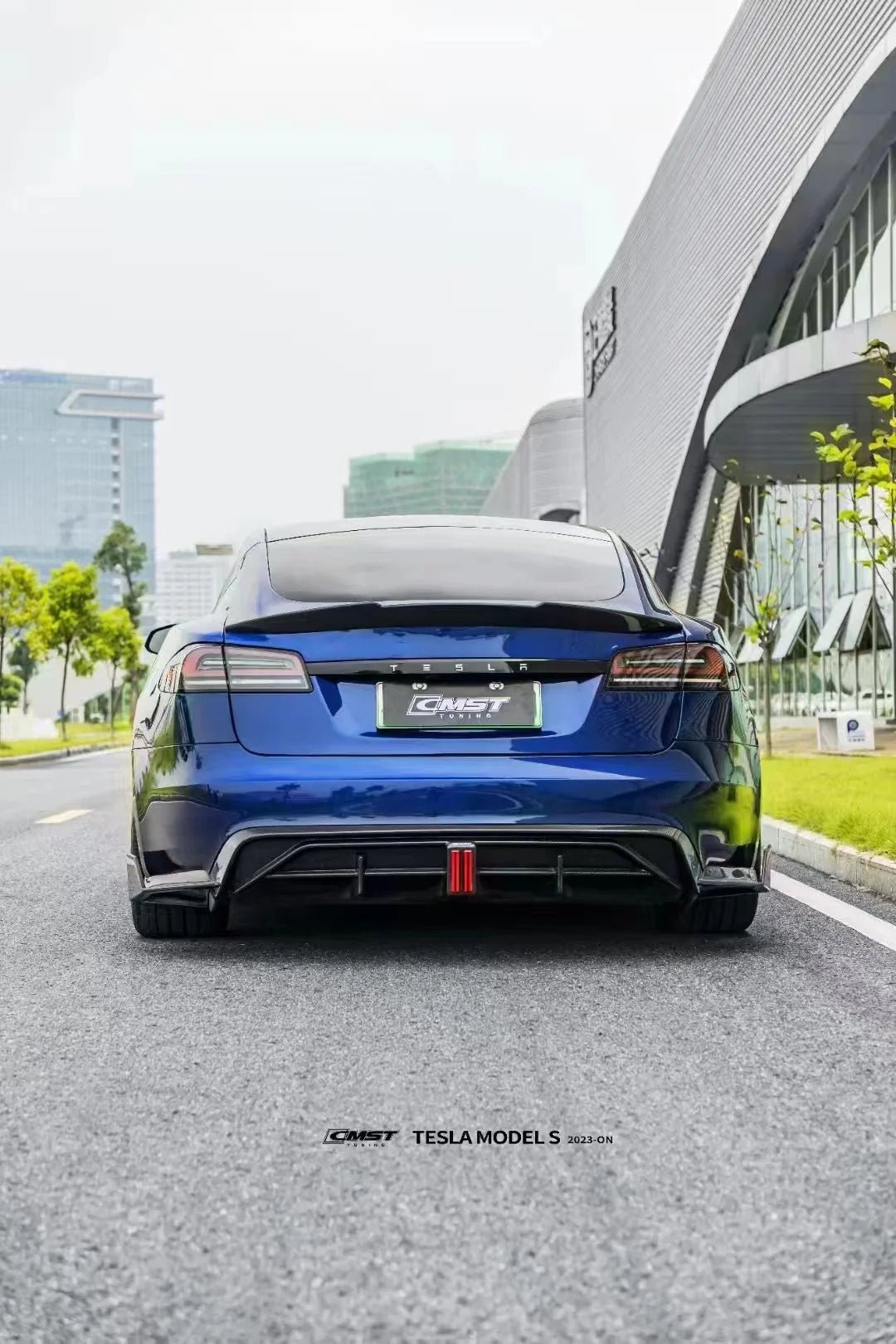 CMST - TESLA MODEL S 3RD GEN CARBON FIBRE REAR DIFFUSER & REAR SIDE WINGLETS - Aero Carbon UK