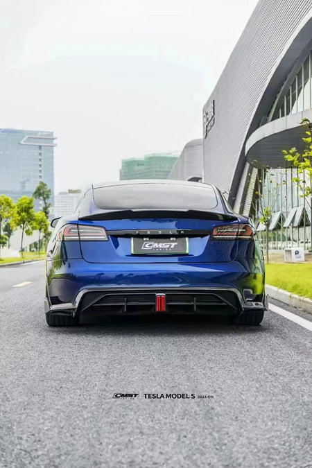 CMST - TESLA MODEL S 3RD GEN CARBON FIBRE REAR DIFFUSER & REAR SIDE WINGLETS - Aero Carbon UK