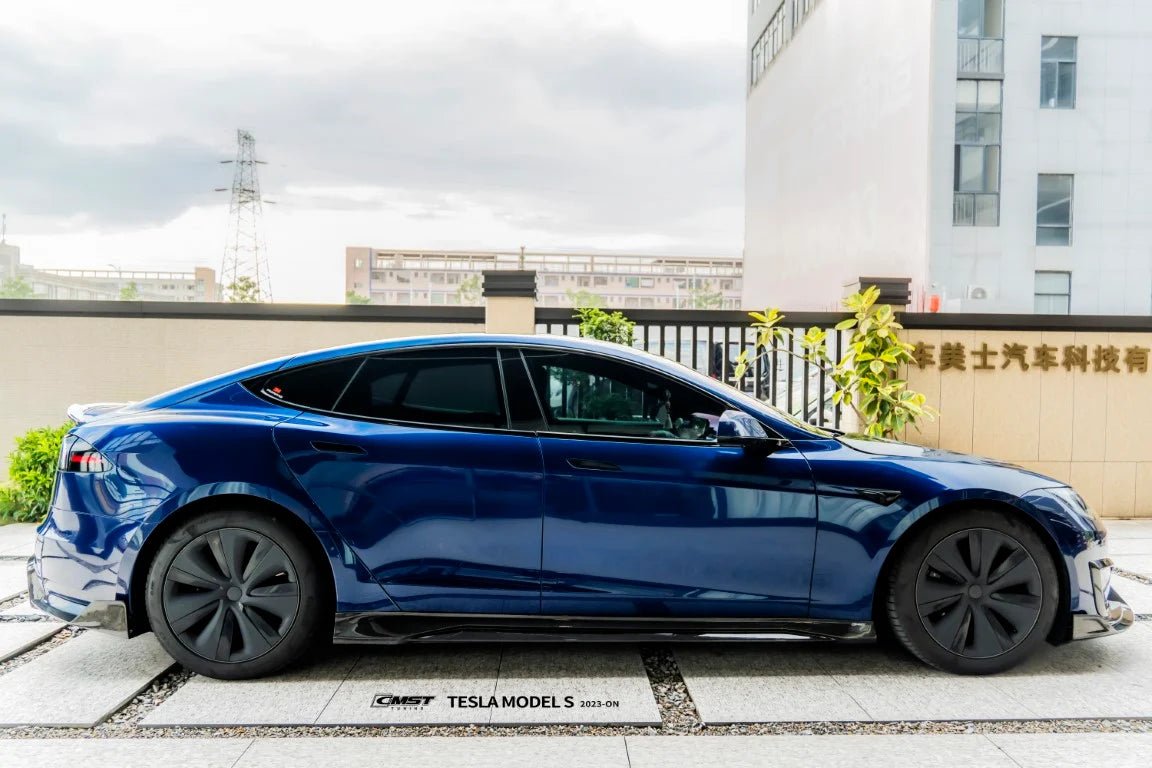 CMST - TESLA MODEL S 3RD GEN CARBON FIBRE SIDE SKIRTS - Aero Carbon UK