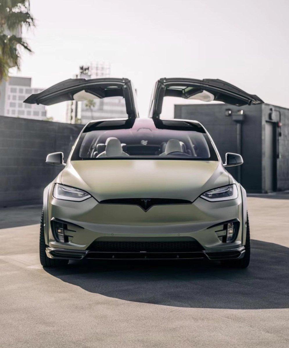CMST - TESLA MODEL X GEN 1 2016-2021 CARBON FIBRE FRONT LIP SPLITTER - Aero Carbon UK