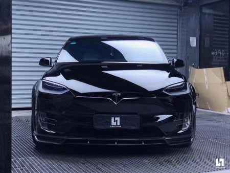 CMST - TESLA MODEL X GEN 1 2016-2021 CARBON FIBRE FRONT LIP SPLITTER - Aero Carbon UK