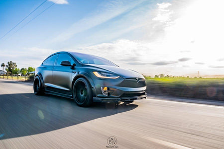 CMST - TESLA MODEL X GEN 1 2016-2021 CARBON FIBRE FRONT LIP SPLITTER - Aero Carbon UK