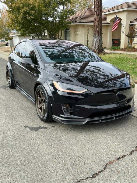 CMST - TESLA MODEL X GEN 1 2016-2021 CARBON FIBRE FRONT LIP SPLITTER - Aero Carbon UK