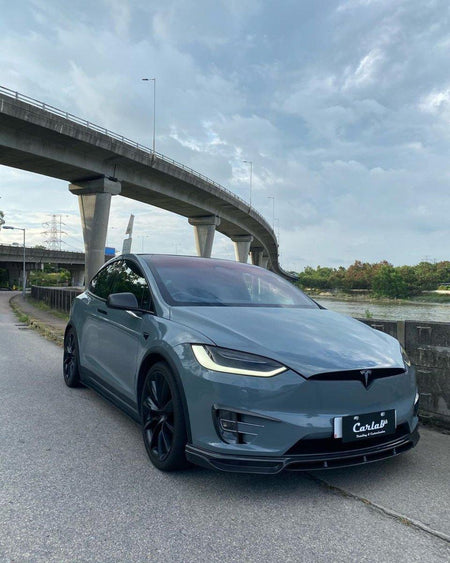 CMST - TESLA MODEL X GEN 1 2016-2021 CARBON FIBRE FRONT UPPER VALENCES - Aero Carbon UK