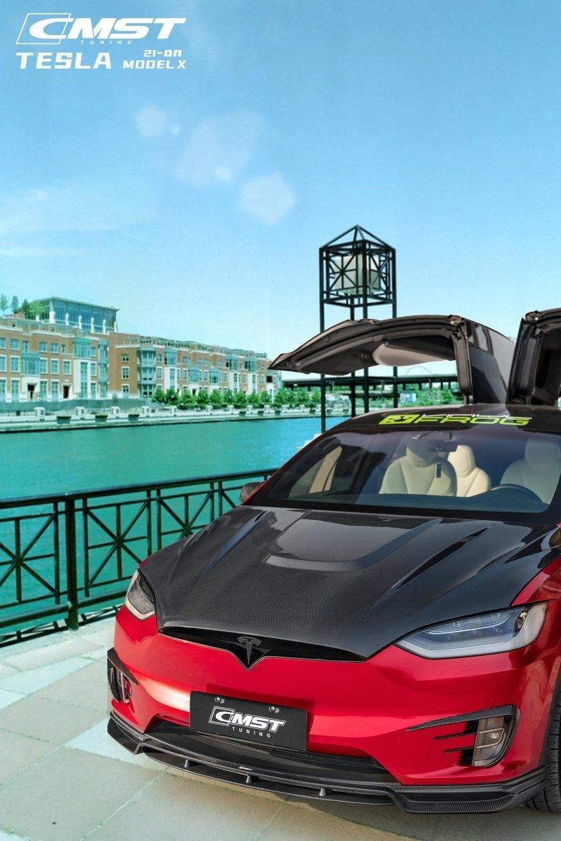 CMST - TESLA MODEL X GEN 1 2016-2021 CARBON FIBRE HOOD BONNET - Aero Carbon UK