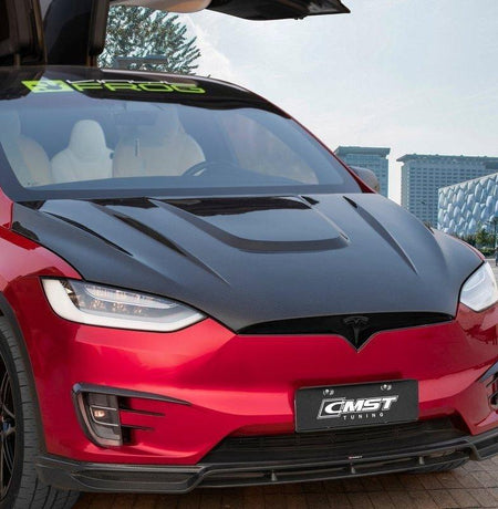 CMST - TESLA MODEL X GEN 1 2016-2021 CARBON FIBRE HOOD BONNET - Aero Carbon UK