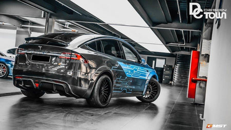 CMST - TESLA MODEL X GEN 1 2016-2021 CARBON FIBRE REAR TRUNK SPOILER - Aero Carbon UK