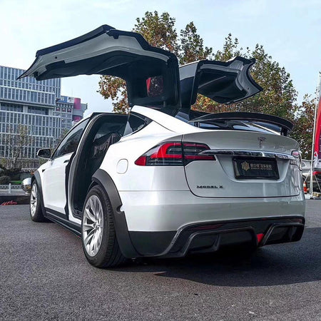 CMST - TESLA MODEL X GEN 1 2016-2021 CARBON FIBRE REAR TRUNK SPOILER - Aero Carbon UK
