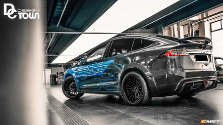 CMST - TESLA MODEL X GEN 1 2016-2021 CARBON FIBRE REAR TRUNK SPOILER - Aero Carbon UK