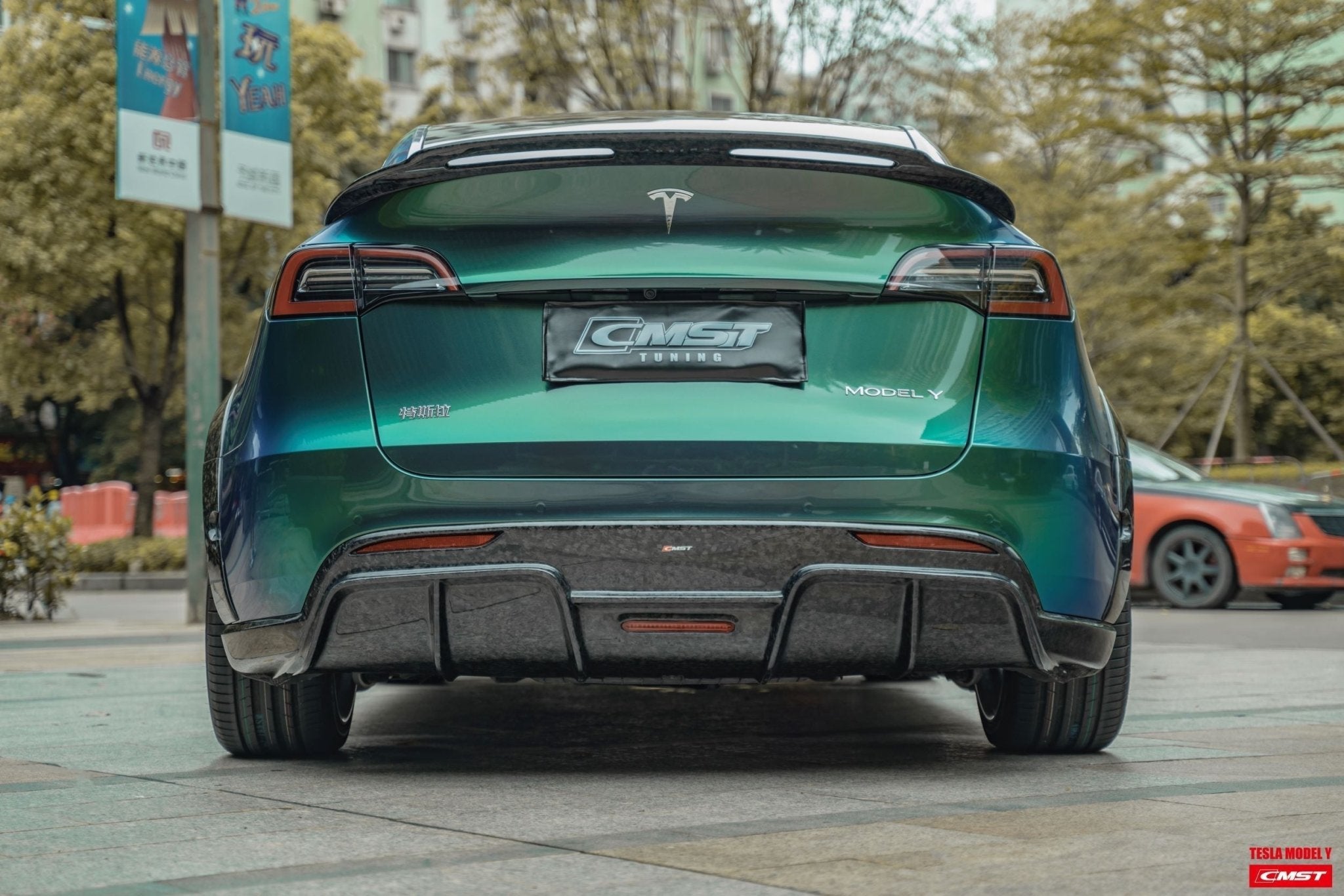 CMST - TESLA MODEL Y CARBON FIBRE DIFFUSER V1 - Aero Carbon UK