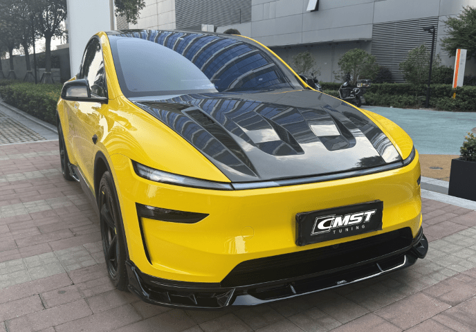 CMST - TESLA MODEL Y JUNIPER 2025+ CARBON FIBER / FRP V1 HOOD BONNET - Aero Carbon UK