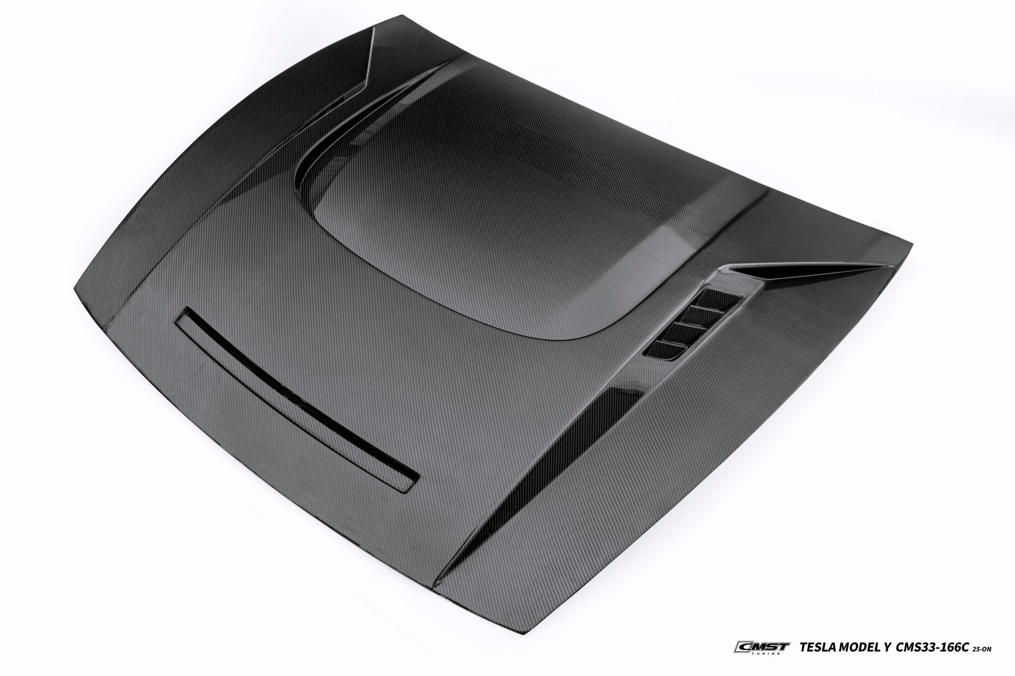 CMST - TESLA MODEL Y JUNIPER 2025+ CARBON FIBER / FRP V2 HOOD BONNET - Aero Carbon UK