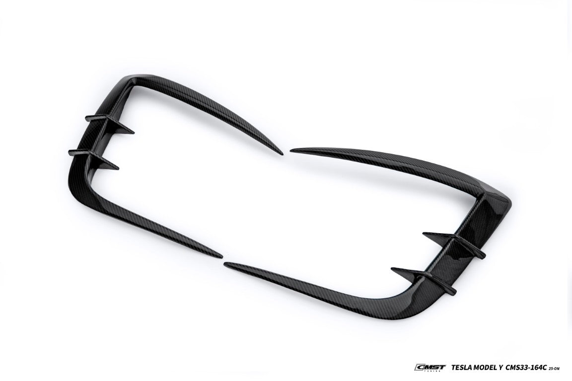 CMST - TESLA MODEL Y JUNIPER 2025+ CARBON FIBER V1 FOG LIGHT TRIM - Aero Carbon UK