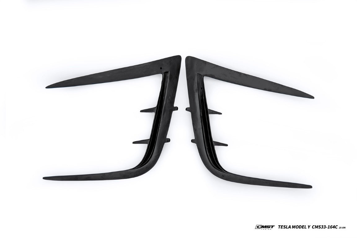 CMST - TESLA MODEL Y JUNIPER 2025+ CARBON FIBER V1 FOG LIGHT TRIM - Aero Carbon UK