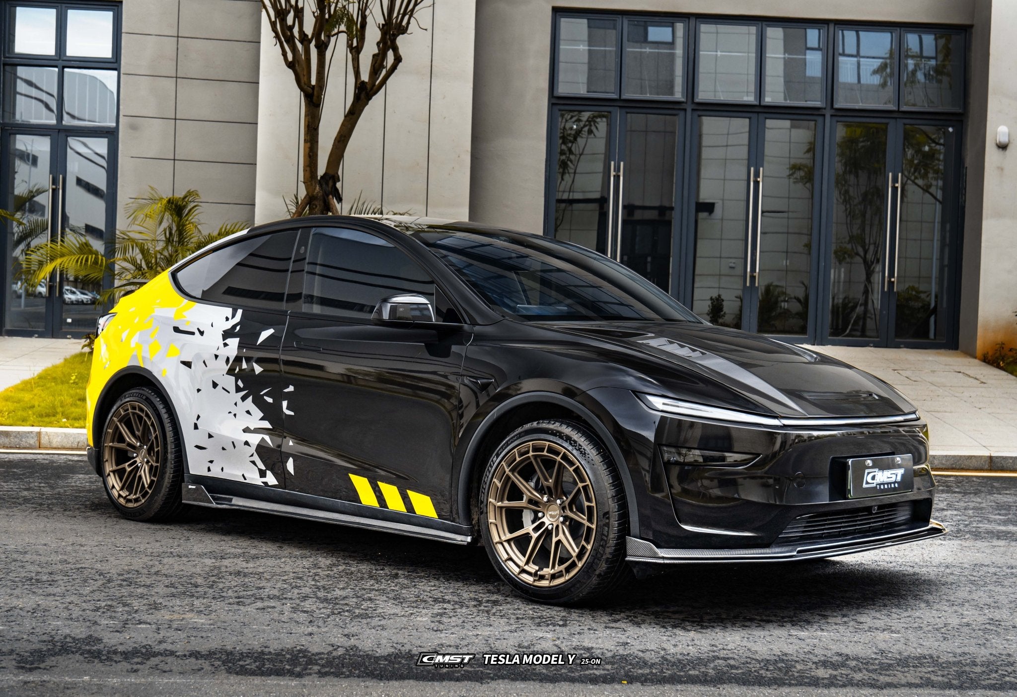 CMST - TESLA MODEL Y JUNIPER 2025+ CARBON FIBER V1 FRONT LIP - Aero Carbon UK