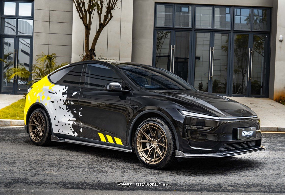 CMST - TESLA MODEL Y JUNIPER 2025+ CARBON FIBER V1 SIDE SKIRTS - Aero Carbon UK