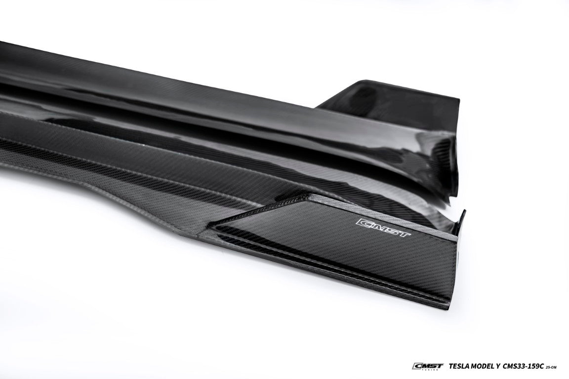 CMST - TESLA MODEL Y JUNIPER 2025+ CARBON FIBER V1 SIDE SKIRTS - Aero Carbon UK