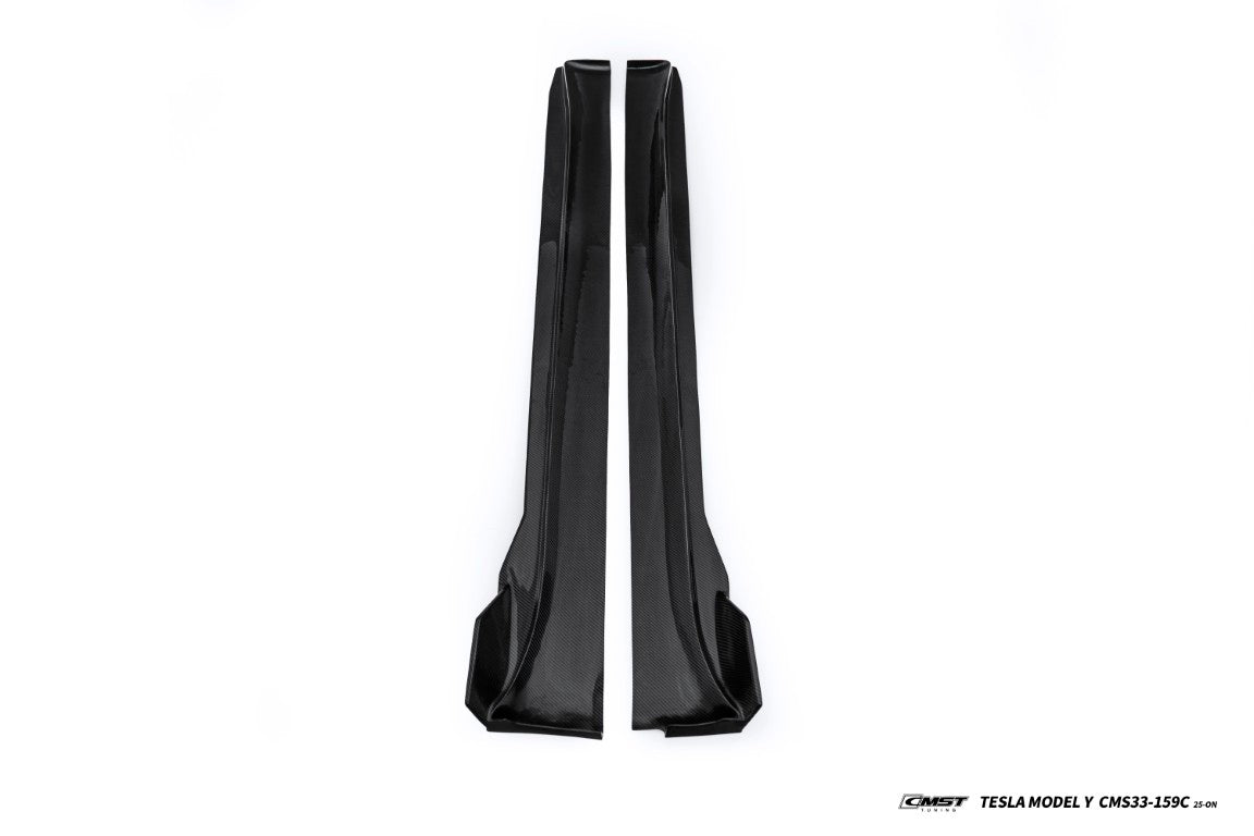 CMST - TESLA MODEL Y JUNIPER 2025+ CARBON FIBER V1 SIDE SKIRTS - Aero Carbon UK