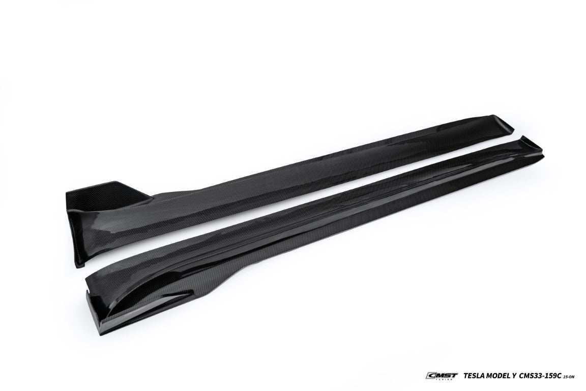 CMST - TESLA MODEL Y JUNIPER 2025+ CARBON FIBER V1 SIDE SKIRTS - Aero Carbon UK