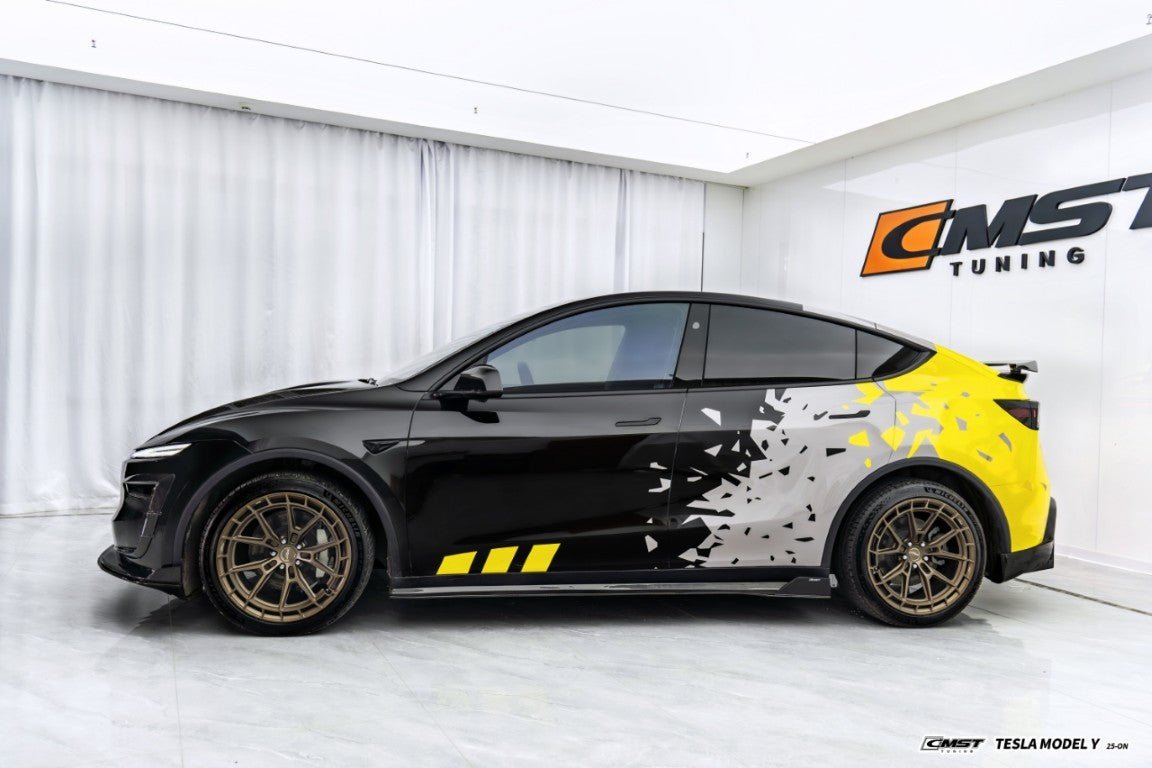 CMST - TESLA MODEL Y JUNIPER 2025+ CARBON FIBER V1 SIDE SKIRTS - Aero Carbon UK
