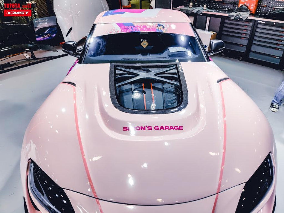 CMST - TOYOTA GR SUPRA A90 A91 FT1 CONVERSION CARBON FIBRE HOOD BONNET - Aero Carbon UK