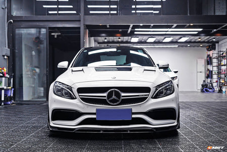 CMST Tuning Carbon Tempered Glass Transparent Hood For Mercedes Benz 2015-2020 AMG C63 Sedan Coupe 2 Door 4 Door - Aero Carbon UK