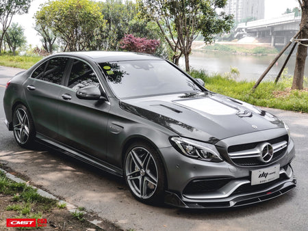 CMST Tuning Carbon Tempered Glass Transparent Hood For Mercedes Benz 2015-2020 AMG C63 Sedan Coupe 2 Door 4 Door - Aero Carbon UK