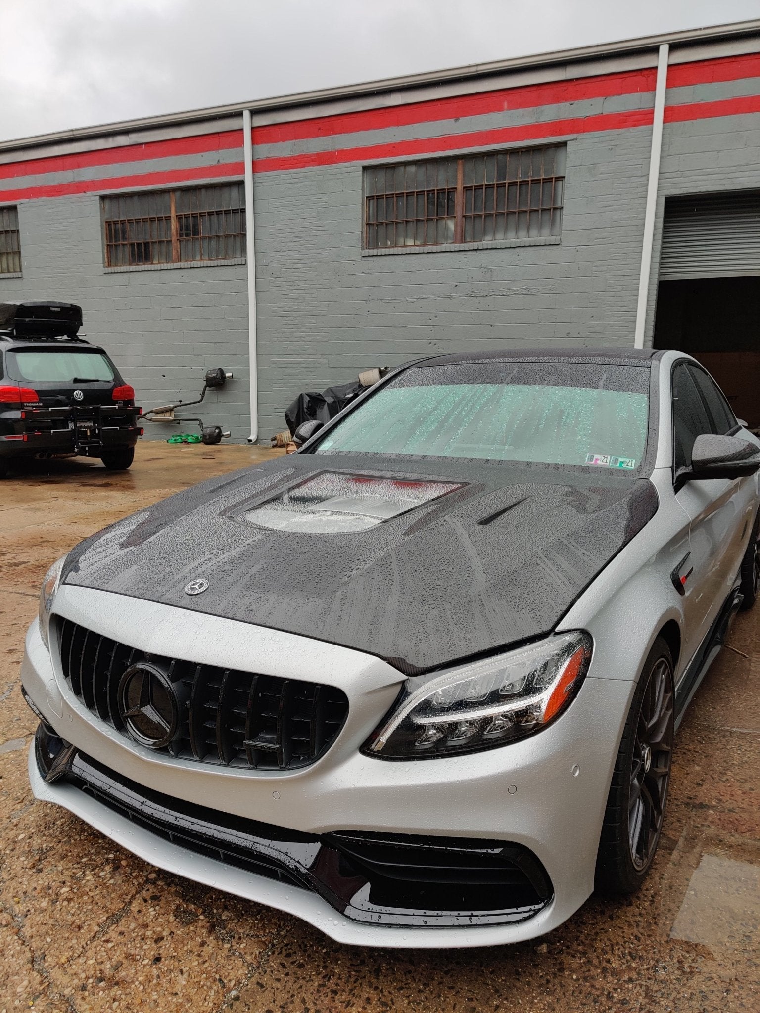 CMST Tuning Carbon Tempered Glass Transparent Hood For Mercedes Benz 2015-2020 AMG C63 Sedan Coupe 2 Door 4 Door - Aero Carbon UK