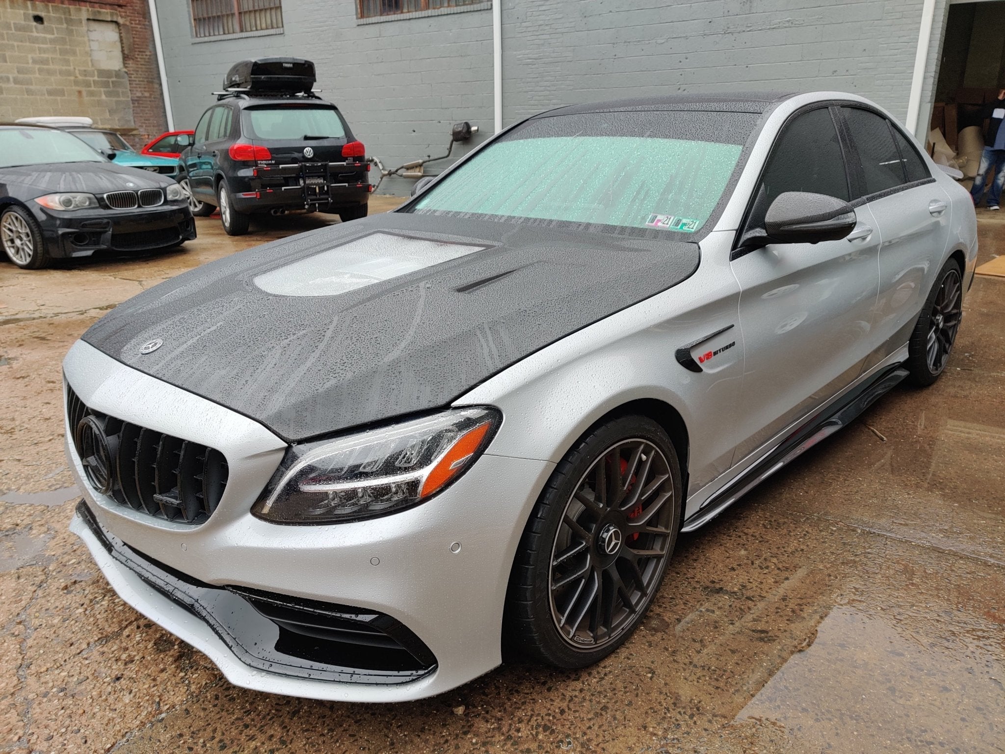 CMST Tuning Carbon Tempered Glass Transparent Hood For Mercedes Benz 2015-2020 AMG C63 Sedan Coupe 2 Door 4 Door - Aero Carbon UK
