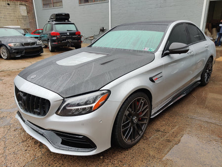CMST Tuning Carbon Tempered Glass Transparent Hood For Mercedes Benz 2015-2020 AMG C63 Sedan Coupe 2 Door 4 Door - Aero Carbon UK