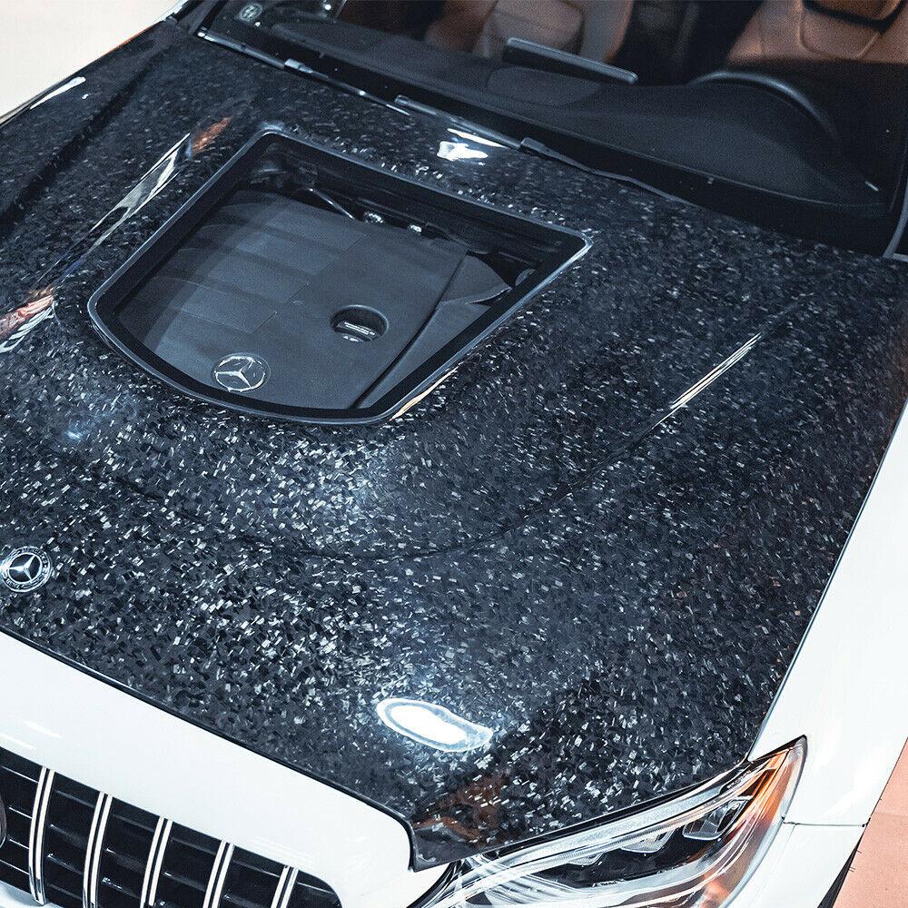 CMST Tuning Carbon Tempered Glass Transparent Hood For Mercedes Benz 2015-2020 W205 C300 C43 2 Door 4 Door Ver.2 - Aero Carbon UK