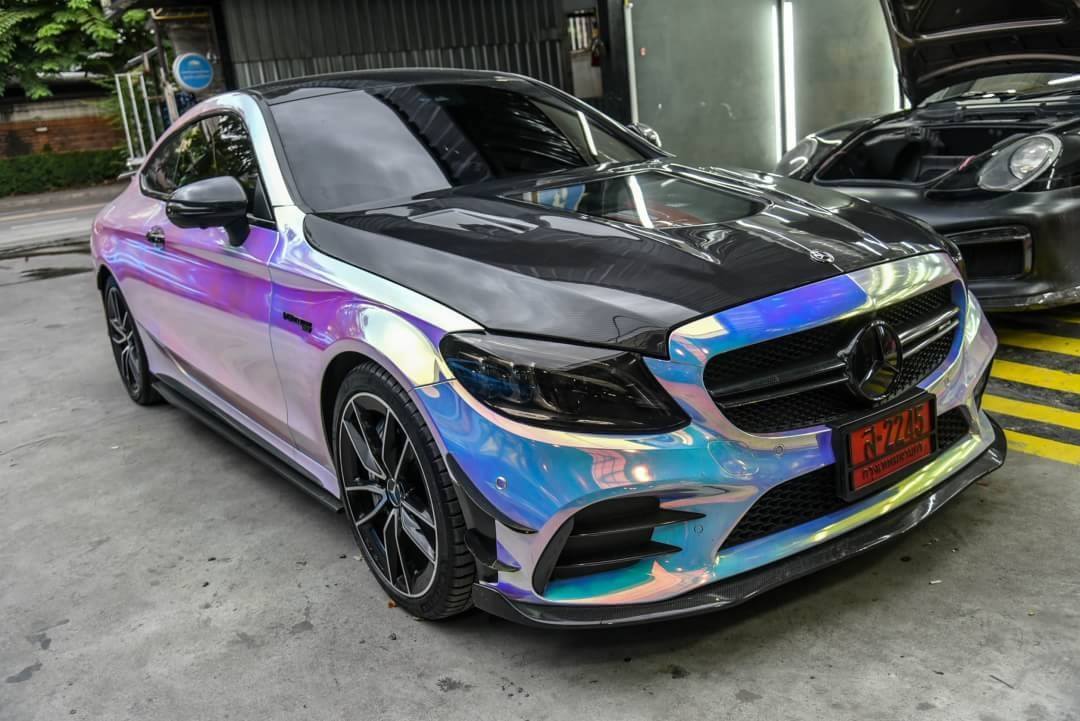 CMST Tuning Carbon Tempered Glass Transparent Hood For Mercedes Benz 2015-2020 W205 C300 C43 Sedan Coupe 2 Door 4 Door Ver.1 - Aero Carbon UK