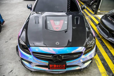 CMST Tuning Carbon Tempered Glass Transparent Hood For Mercedes Benz 2015-2020 W205 C300 C43 Sedan Coupe 2 Door 4 Door Ver.1 - Aero Carbon UK