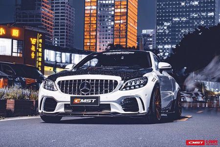 CMST Tuning Front Bumper for Mercedes-Benz C43 C300 2015-2021 Coupe Sedan PP Polyurethane - Aero Carbon UK