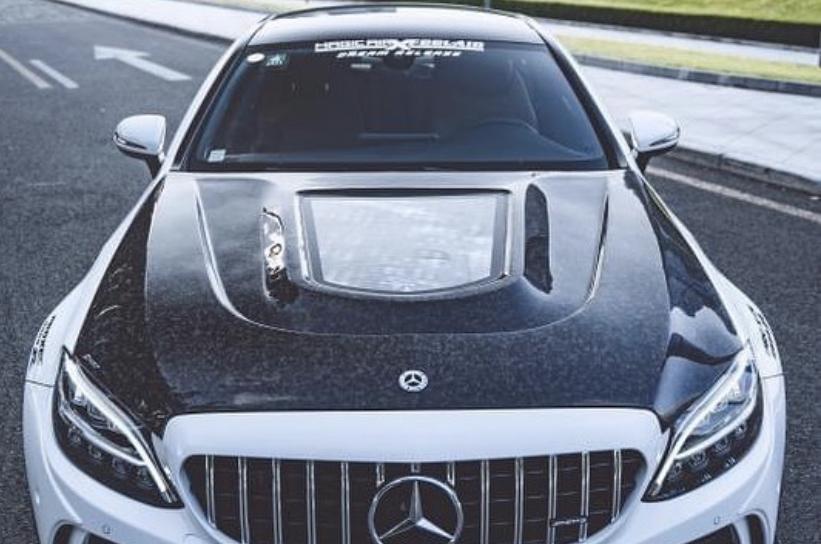 CMST Tuning Front Bumper for Mercedes-Benz C43 C300 2015-2021 Coupe Sedan PP Polyurethane - Aero Carbon UK