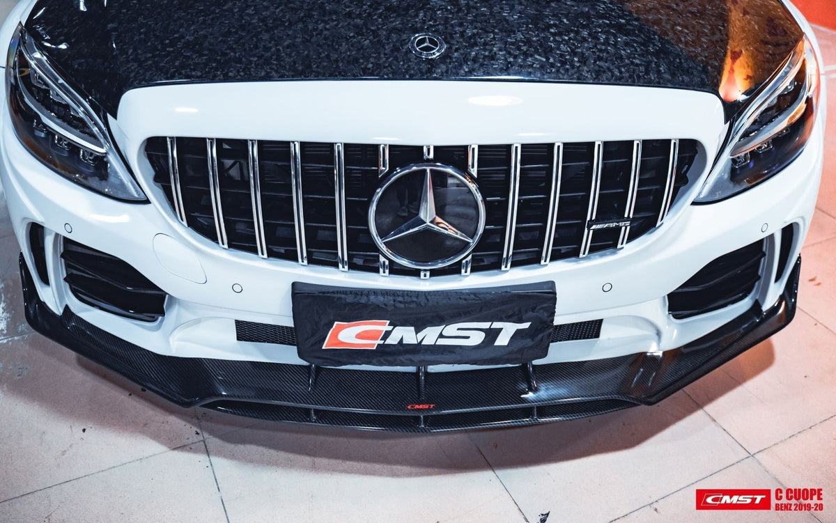 CMST Tuning Front Bumper for Mercedes-Benz C43 C300 2015-2021 Coupe Sedan PP Polyurethane - Aero Carbon UK